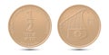 Set of commemorative the coin, the nominal value of 1-2 new sheqel.